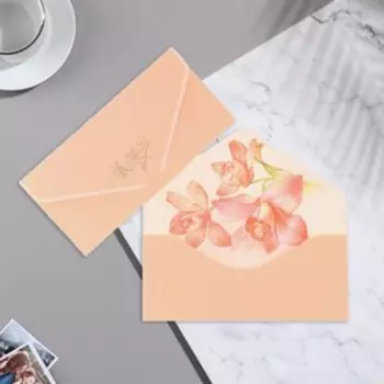 Конверт для денег "Бежевый" бархат, 19,5х9см