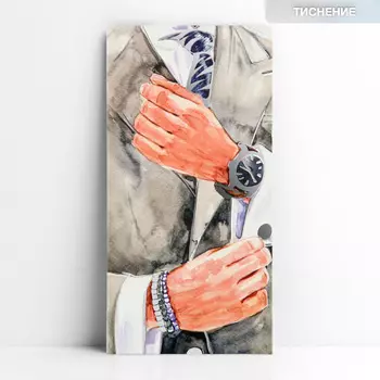 Конверт для денег «Мужчине», тиснение, 16.5 х 8 см