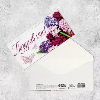 Конверт для денег «Поздравляю», 16.58 см