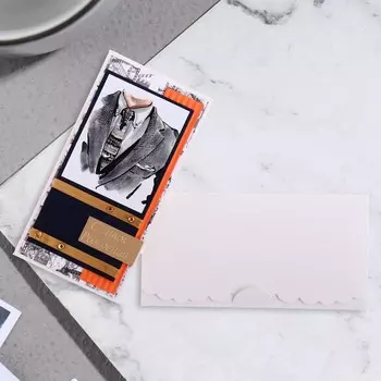 Конверт для денег "С Днем Рождения!" пиджак, 19х9 см