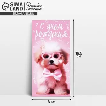 Конверт для денег «С Днём рождения!», 16.58 см