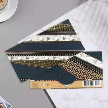 Конверт для денег "Универсальный" тиснение, узоры