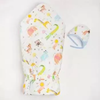 Конверт на выписку 2 предмета, цвет голубой