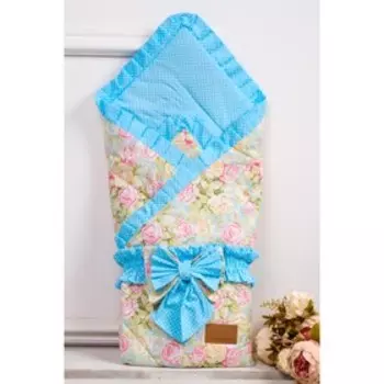 Конверт-одеяло Happy, размер 93×93 см, бирюзовый