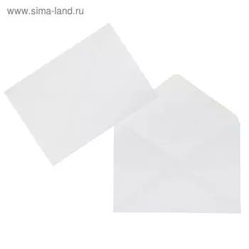 Конверт почтовый С6 114 х 162 мм, без подсказа, без окна, клей, 80 г/м2