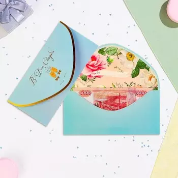 Конверт "В День Свадьбы!" вырубка, тиснение, софт тач, бокалы