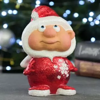 Копилка "Ангелочек Сеня в красном новогодний" 9х11х16см