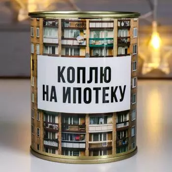 Копилка для денег «Банка. Коплю на ипотеку», металл