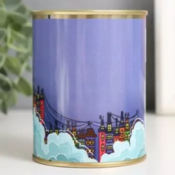 Копилка-банка металл "Котик наблюдает"