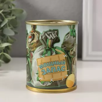Копилка-банка металл "Мощный запас"