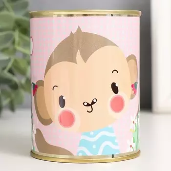 Копилка-банка металл "Обезьянка"