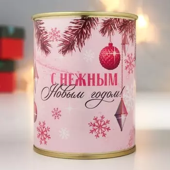 Копилка-банка металл "С нежным Новым годом!"