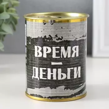 Копилка для денег «Банка. Время деньги», металл
