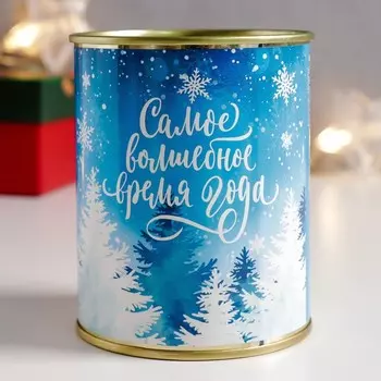 Копилка-банка металл "Зима-время чудес"