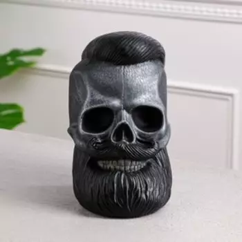 Копилка "Барбер", серебристая, керамика, 25 см