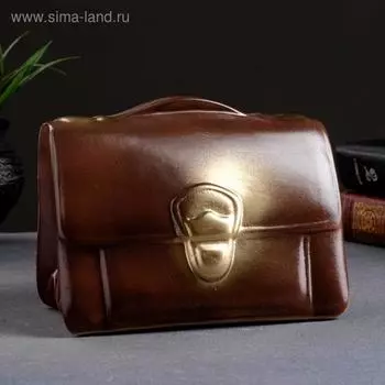 Копилка для денег «Барсетка», коричневая, 171214 см