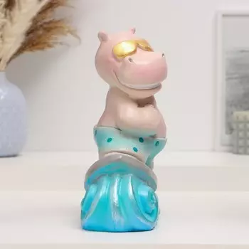 Копилка "Бегемот на серфе" 21 см