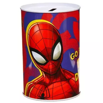 Копилка металлическая Big money, 6.5 см 6.5 см 12 см, Человек-паук