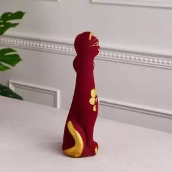 Копилка "Близнецы", покрытие флок, бордовая, 33 см