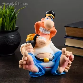 Копилка "Боцман" синий, 20х16х15см