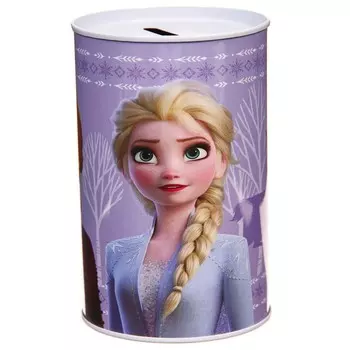 Копилка металлическая, 6.5 см 6.5 см 12 см «Анна и Эльза», Холодное сердце