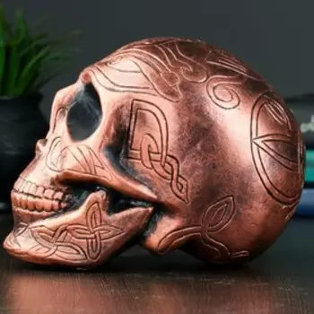 Копилка для денег «Череп», гипс, бронза, 1713 см