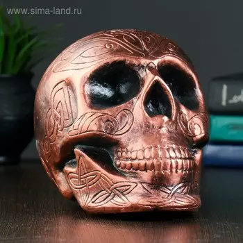 Копилка для денег «Череп», гипс, бронза, 1713 см