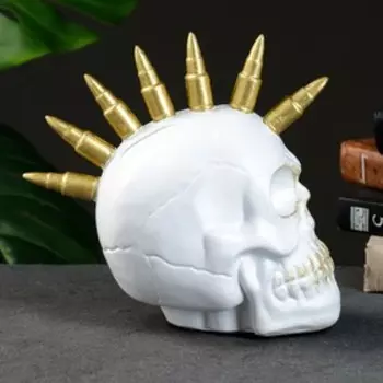 Копилка "Череп с патронами" белый, 28х19х7,5см