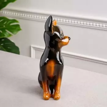 Копилка "Чихуахуа", чёрный цвет, глазурь, 27 см, микс