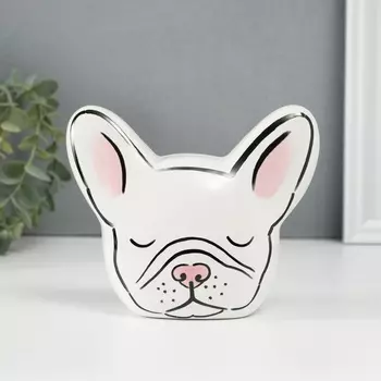 Копилка для денег «Белый бульдог», керамика, 814.512.1 см