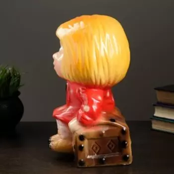 Копилка "Домовой на сундуке" 18х20х29см