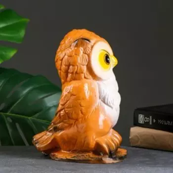 Копилка "Филин на подставке" коричневый, 25см