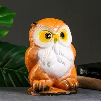 Копилка "Филин на подставке" коричневый, 25см