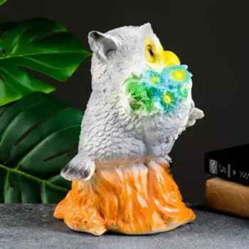 Копилка "Филин с цветами" 18х16х25см