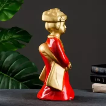 Копилка "Гейша" красная, 15х16х37см