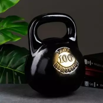 Копилка для денег «Гиря», гипс, чёрный, 191929 см