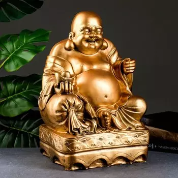 Копилка для денег «Хотей сидит», гипс, бронза, 322548 см