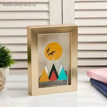 Копилка интерьерная пластик "Полет на закате в горах" 17х12х3,8 см