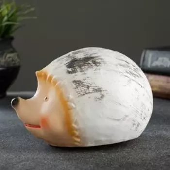 Копилка "Ёжик малыш" белый, 12х10х15,5см