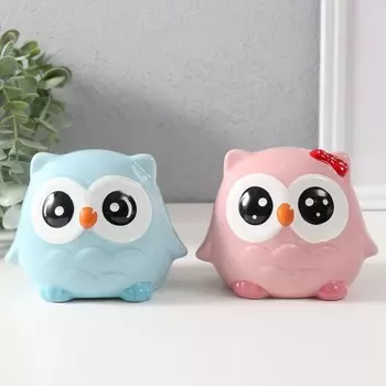 Копилка керамика "Совёныш" МИКС 8,5х11х8 см