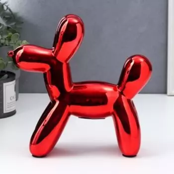 Копилка керамика "Воздушный шарик - собачка" красный 21х7,5х22 см