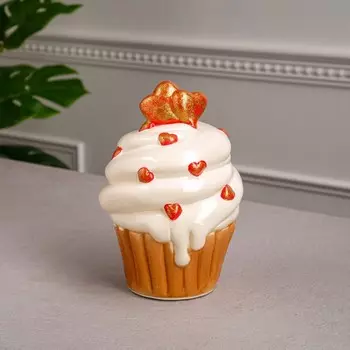 Копилка "Кексик любви", глазурь, разноцветная, 20 см