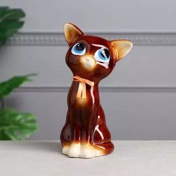 Копилка "Кошка Соня", коричневый цвет, глянец, 24 см, микс