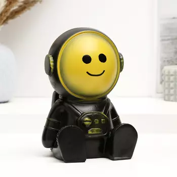 Копилка "Космонавт" черный с желтым, 20см