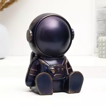 Копилка для денег «Космонавт», синий, 18 см