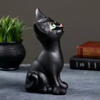 Копилка для денег «Кот Оскар», чёрный, керамика, 121323 см