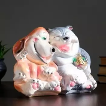 Копилка "Кот с собакой" 22х30см