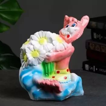 Копилка "Кролик на облаке" гипс 15х19х22см МИКС