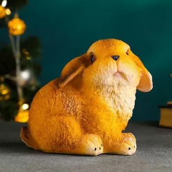 Копилка "Кролик" рыжий, 15х15х11см