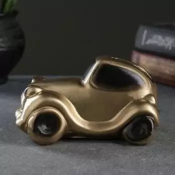 Копилка "Машина" золотая, 13х8см